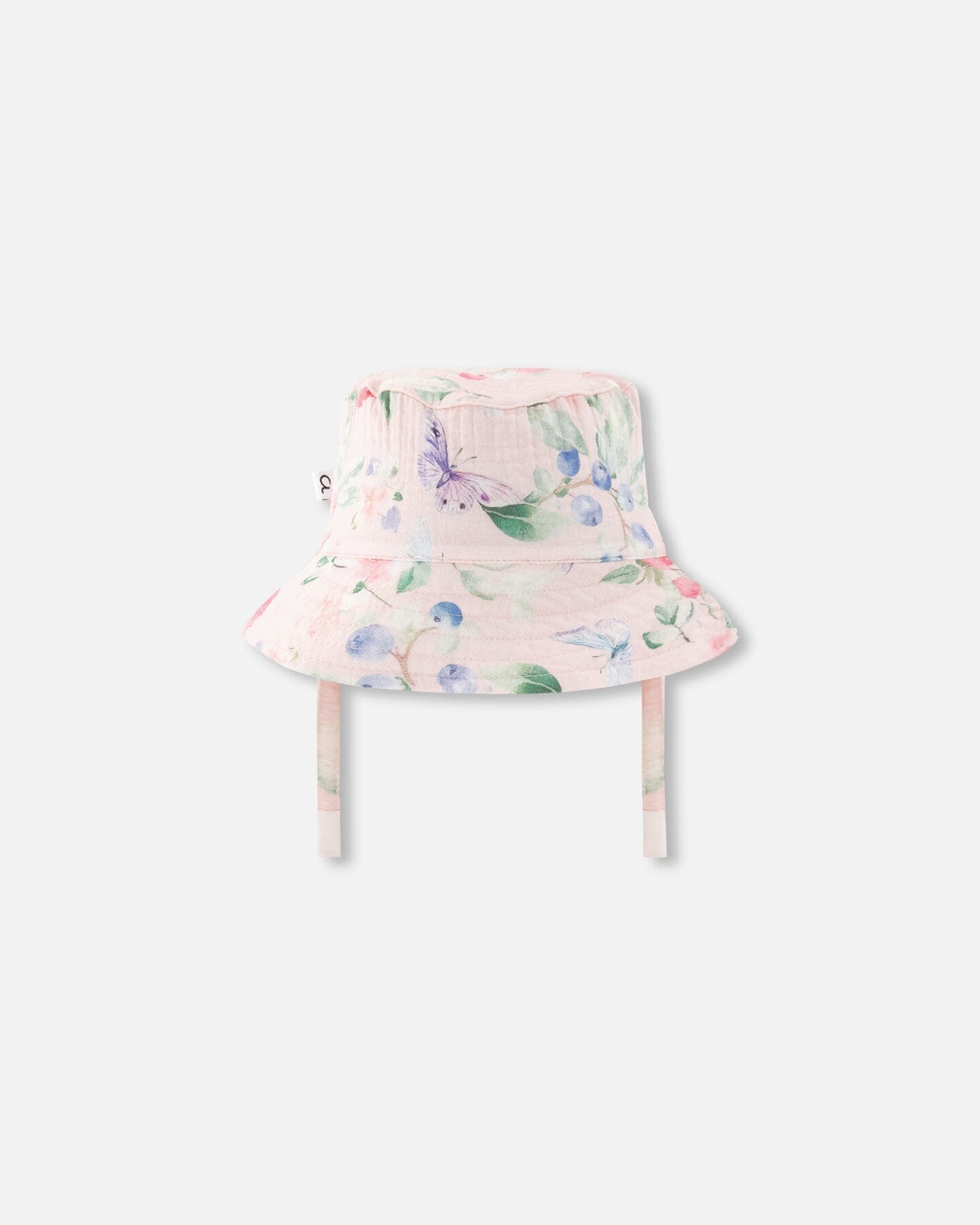 Cotton Muslin Hat Pink Printed Berries