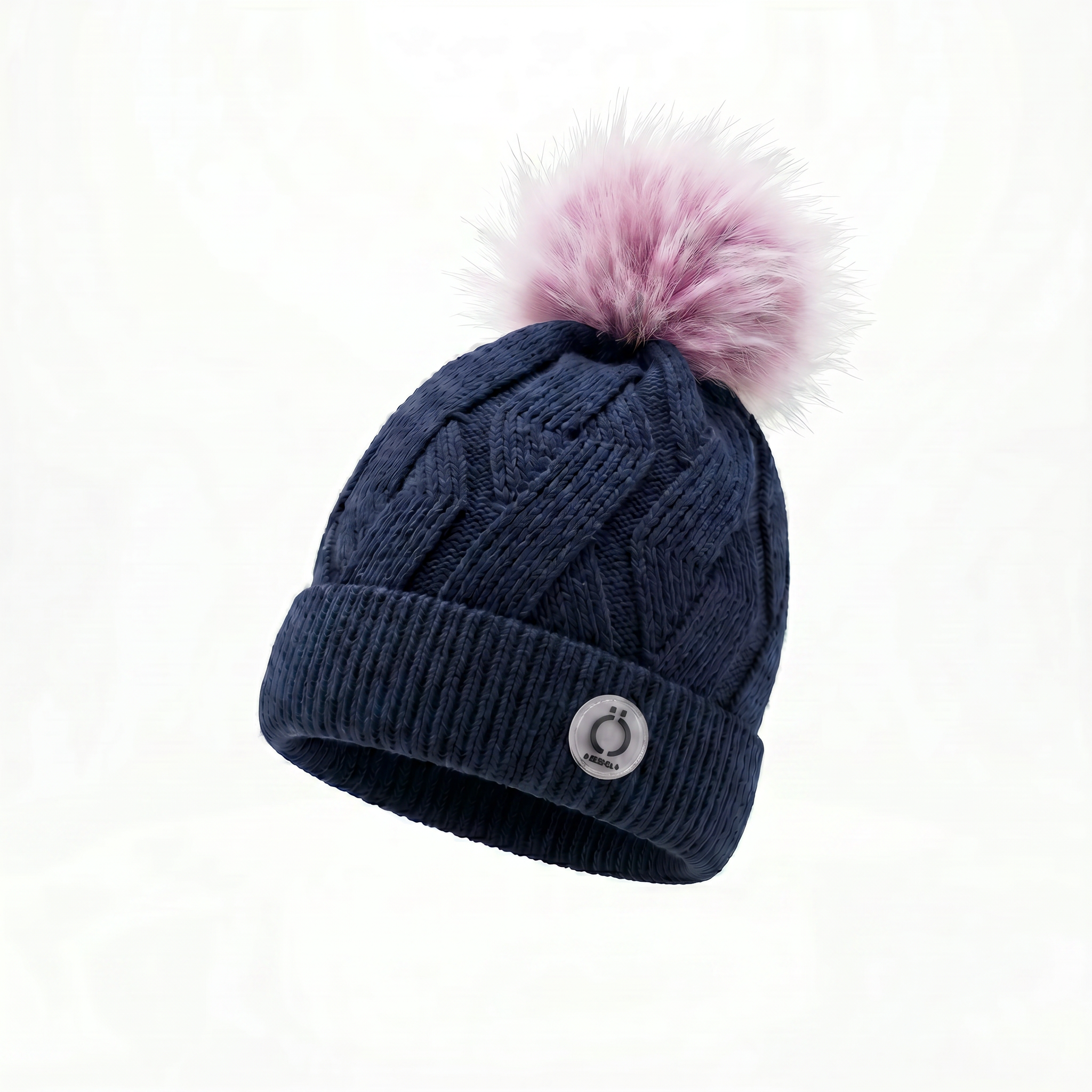 Navy PomPom Tuque