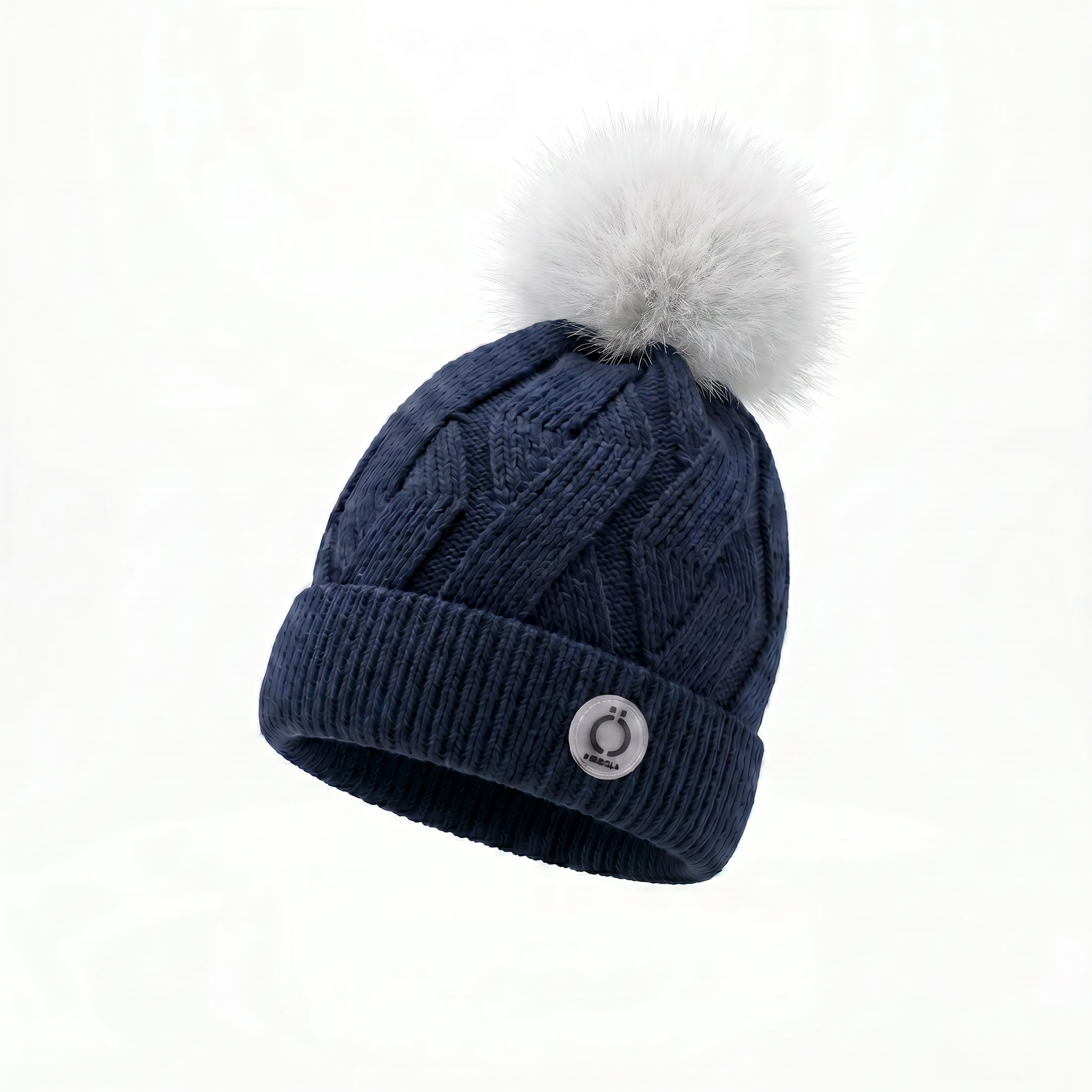 Navy PomPom Tuque
