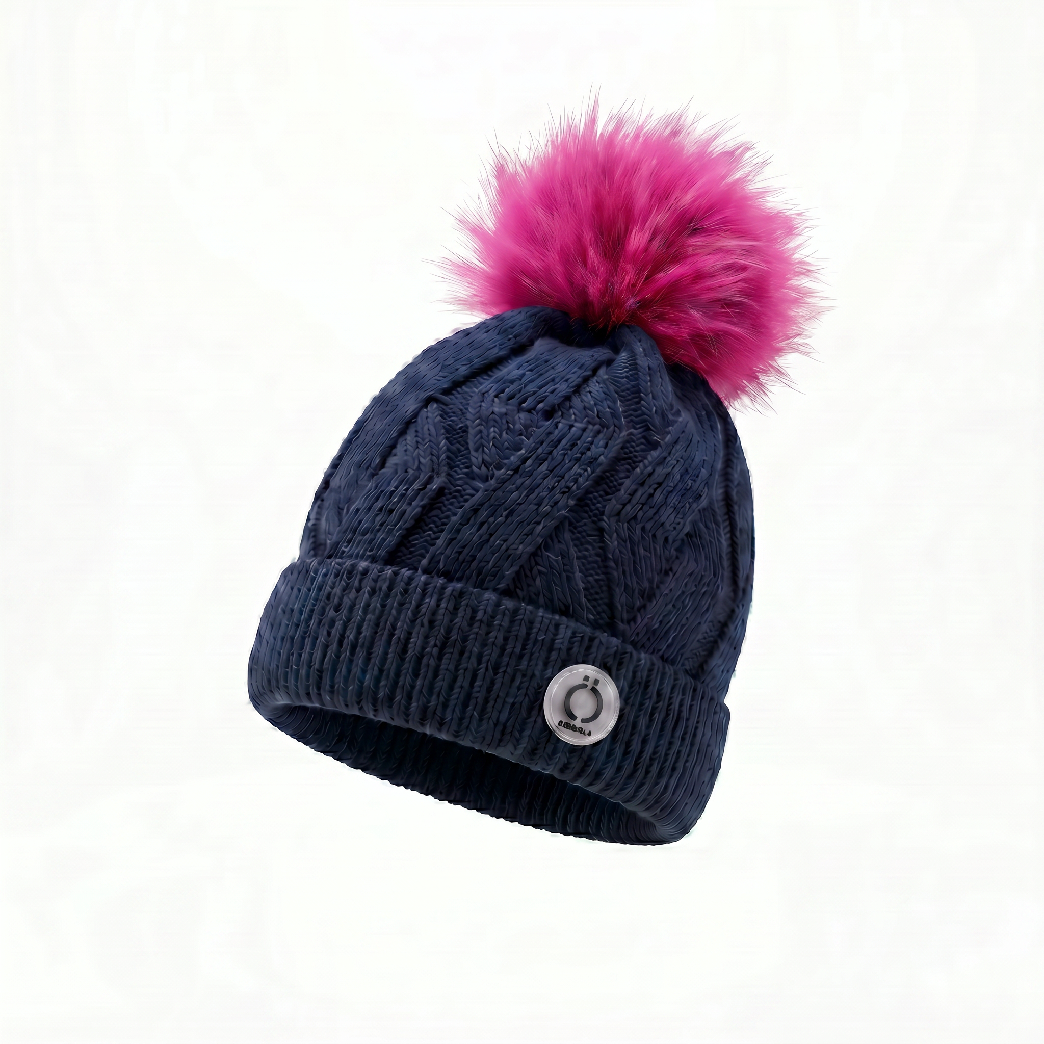Navy PomPom Tuque