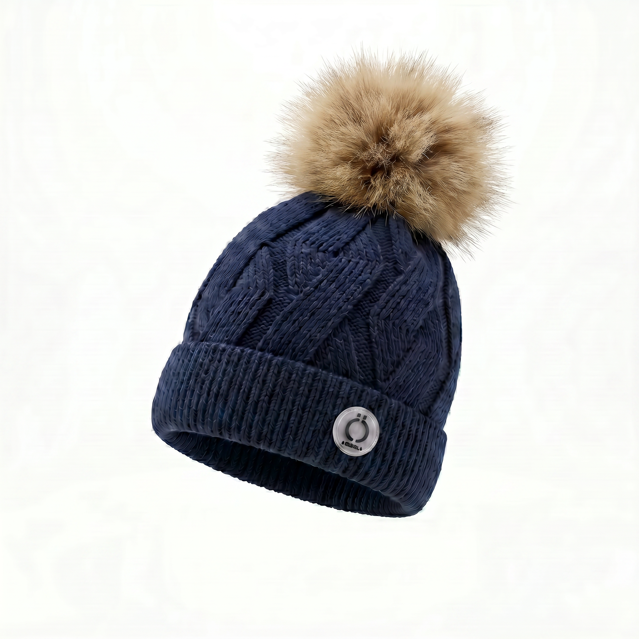 Navy PomPom Tuque