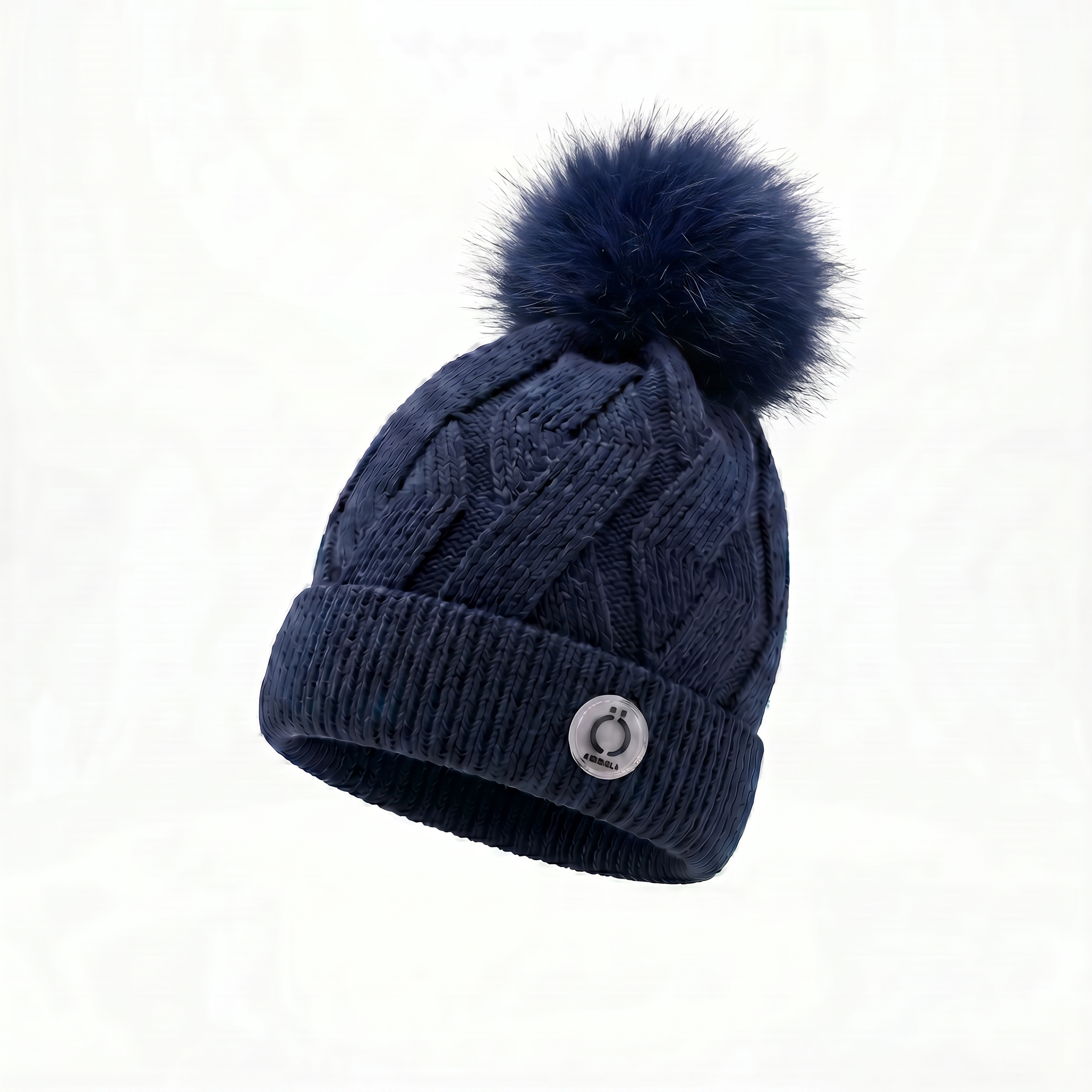Navy PomPom Tuque